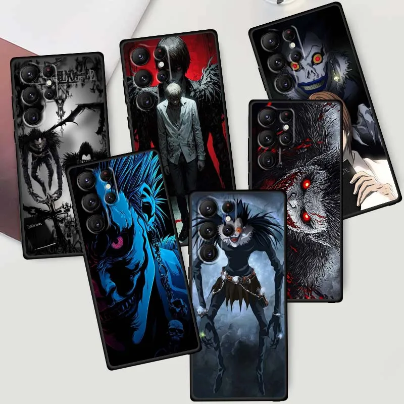 

Anime Death Note Cool Art Phone Case For Samsung Galaxy S25 S24 S23 S22 S21 S20 S10 Ultra Plus FE 5G Black Soft TPU Cover