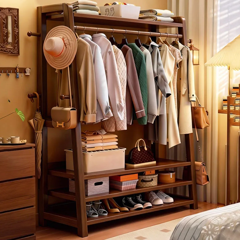 

Wooden Display Coat Racks Floor Modern Bedroom Garment Hanging Hotel Coat Racks Living Room Arara De Roupa Trendy Furniture