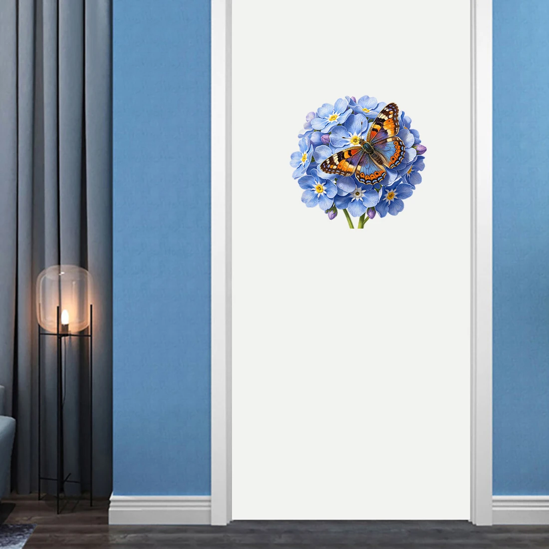 Three Ratels CAB128 Elegant butterflies on flowers artistic wall stickers for home decoration Toilet decal