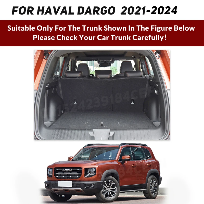 Auto Full Coverage Trunk Mat For HAVAL Dargo 2021 2022 2023 2024 Car Cover Pad Cargo Liner Interior Protector Accessories