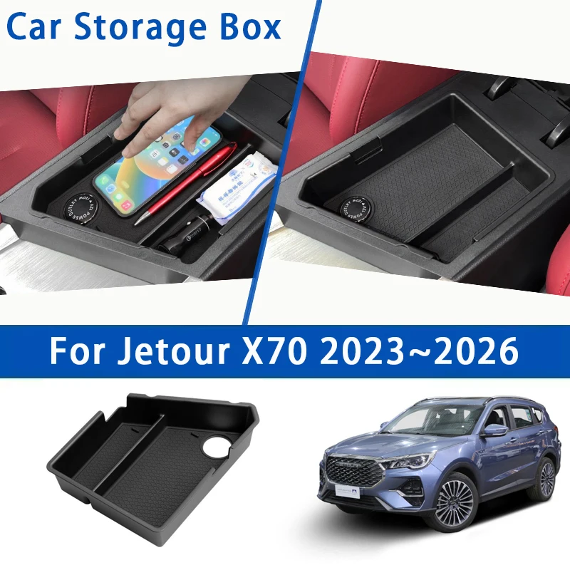

Car Storage Box For Jetour X70 2023 2024 2025 2026 Anti-dirty Armrest Center Console Covers Organizers Interior Auto Accessories