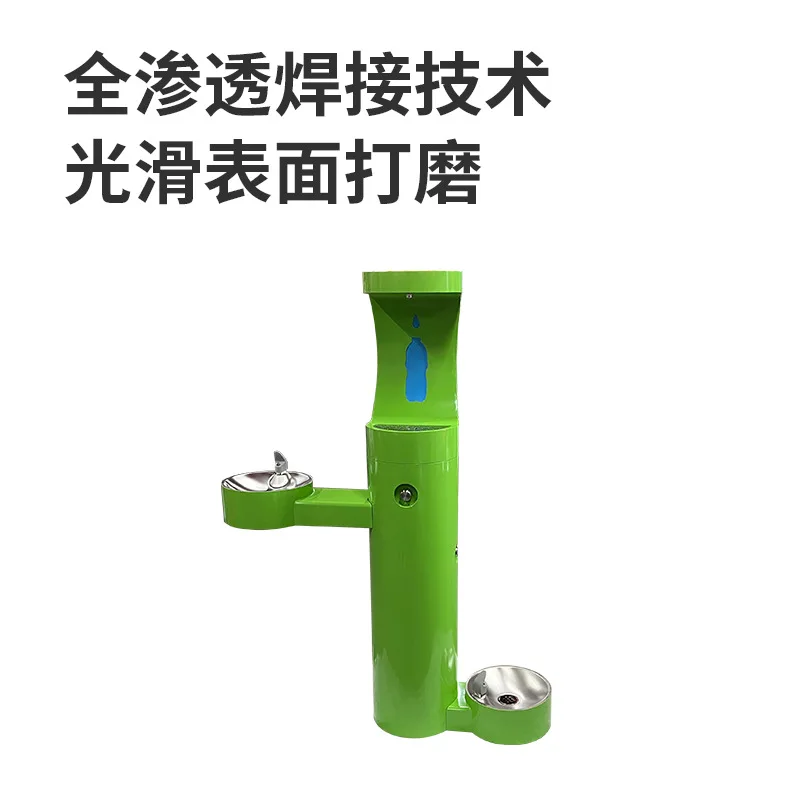 

Creative stainless steel water dispenser outdoor floor-standing vertical drinking machine park public washbasin drinking table