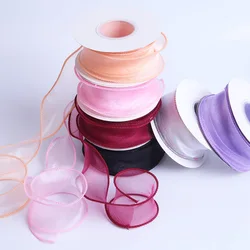 4CMX9M Fishtail Yarn Ribbon Diy Material Yarn Ribbon One Roll Bouquet Ribbon Floral Ribbon Wavy Edge Decoration R1021