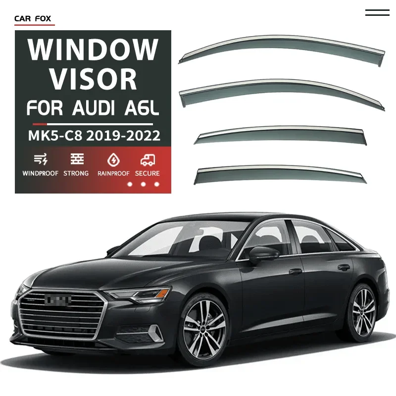 For AUDI A6 Avant Wagon Sedan Car Window Visor Awning Shelters Windshield Side Window Rain Sun Shade Auto Accessories