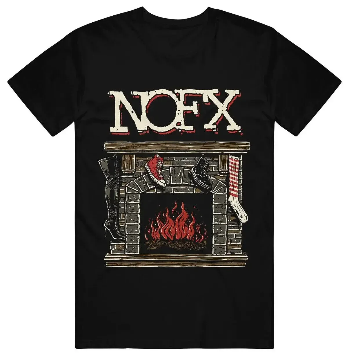 Unisex Cotton T-Shirt NOFX Fireplace Punk In Drublic Double Album Fat Mike Tees Y2K tops Unisex Summer Short Sleeve