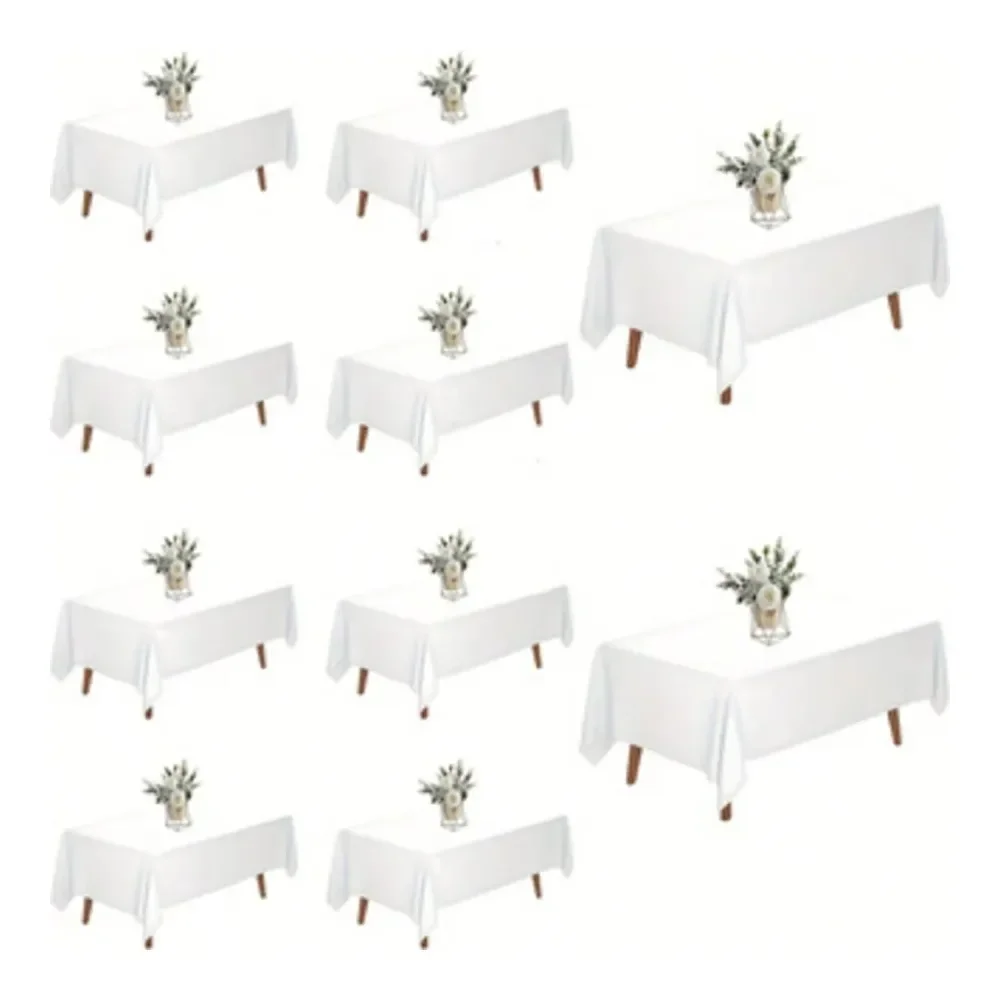 

Pack White Table Cloth For Rectangle Tables,60x102 InchWashable And Reusable Table Cloths For 68 Ft Rectangle Table,Polyester F