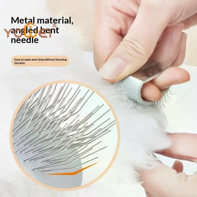 Latest Pet Mini Needle Cleaning Comb Dog Cat Easy Open Knots Remove Prune Hair Comb Portable Finger Comb Pet Clean Supplies