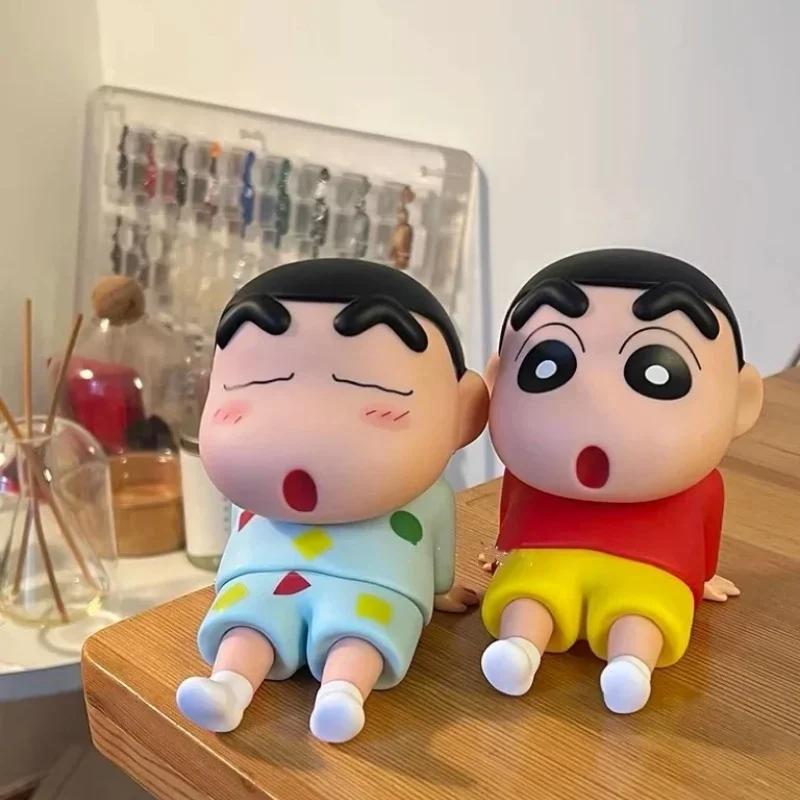 Crayon Shin-chan Boochan Action Figure Lazy Cell Phone Holder Nohara Shinnosuke cute Collection Model Toys regali per bambini