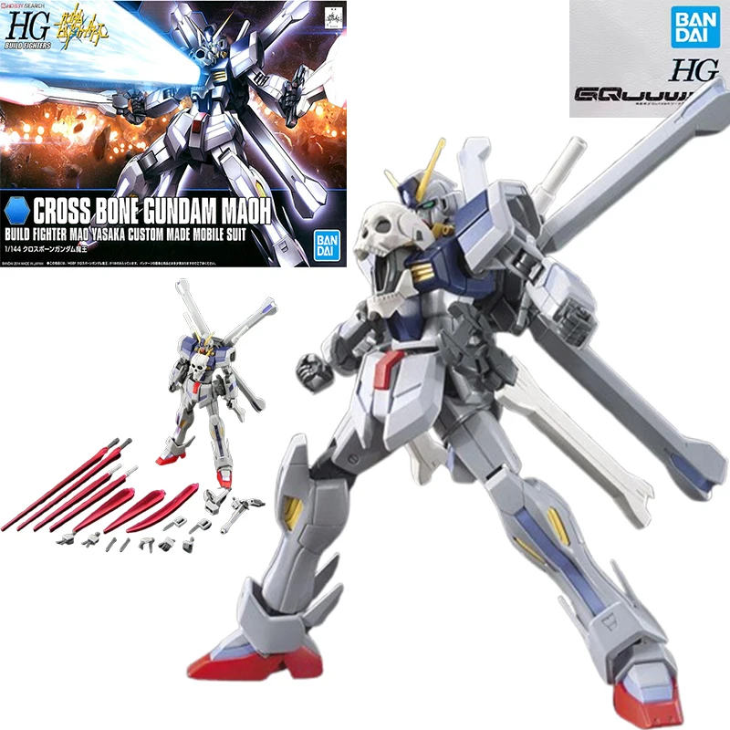 

Bandai в наличии, оригинальная упаковка HG 1/144 HGBF 014 CROSS BONE GUNDAM MAOH SUIT Aninm, фигурка полного действия в сборе, модель игрушки, подарки