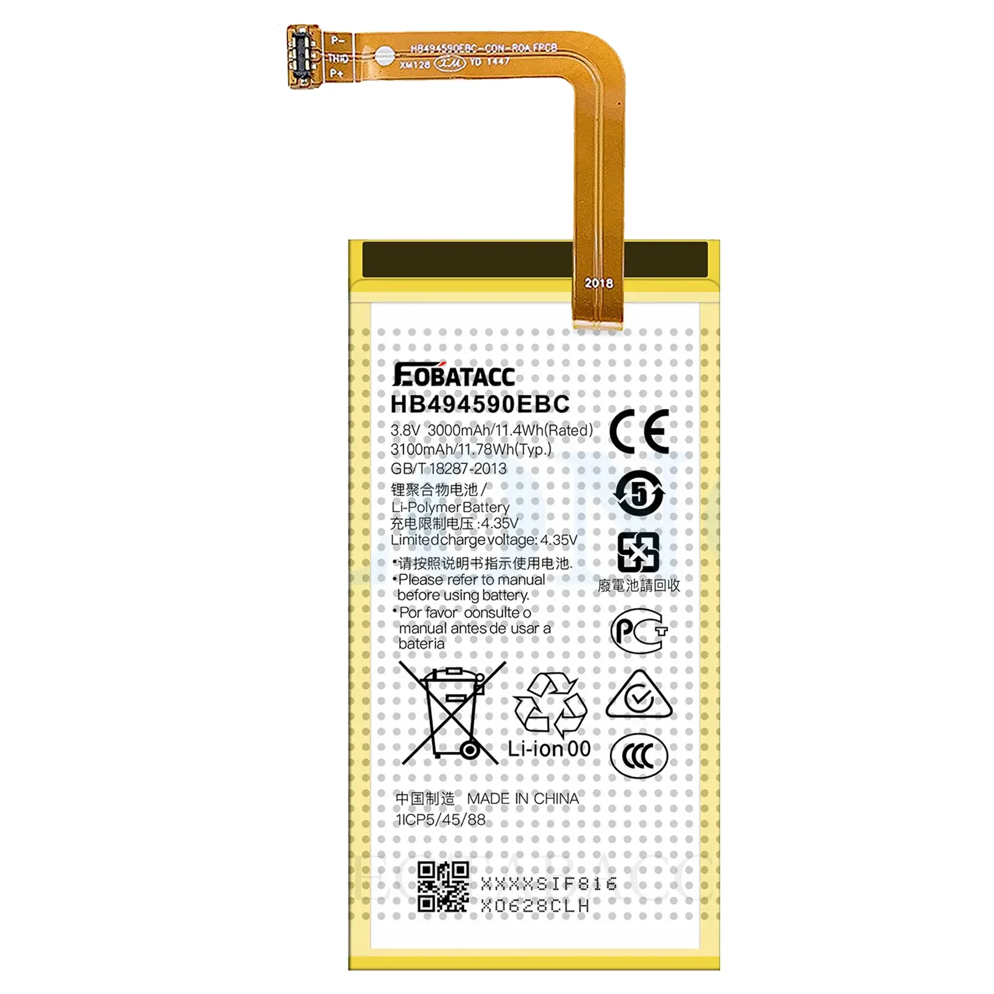 

100% New Original Battery HB494590EBC For HUAWEI honor 7 PLK-AL10 PLK-TL01H/UL00/CL00 Battery + Free Tools