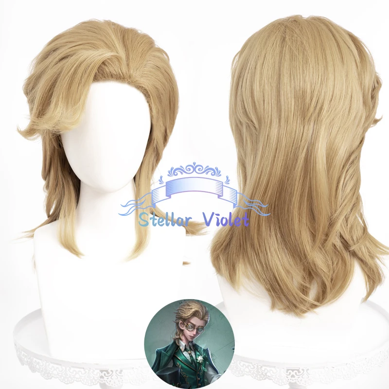 

Knight Richard Sterling Wig Game Identity V Cosplay Wig Synthetic Hair Knight Cosplay Wigs 50CM Brown Halloween Free Wig Cap