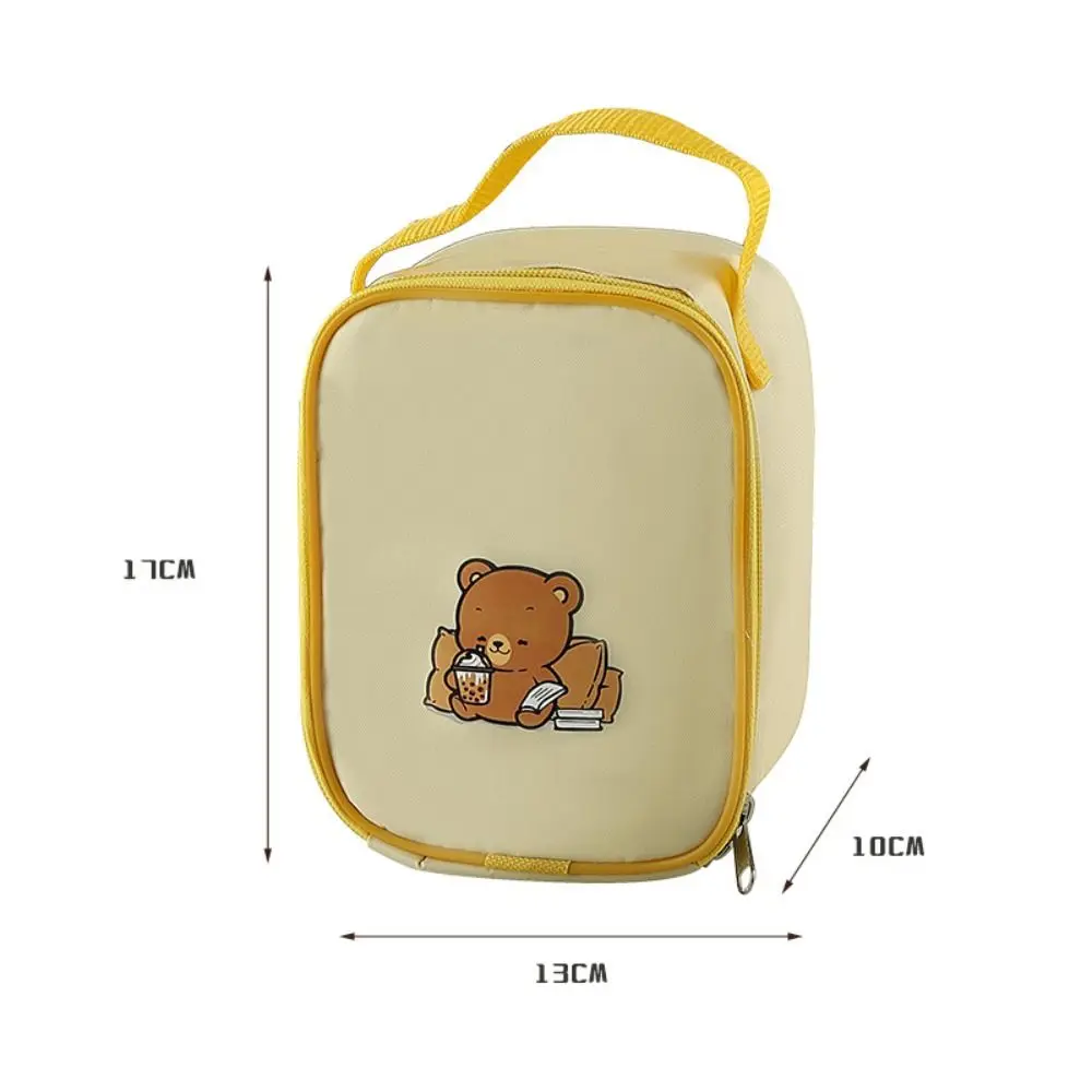 Portable Thermal Lunch Box Large-Capacity Round Barrel Insulated Food Storage Bag Fashion Aluminum Foil Tote Lunch Bag