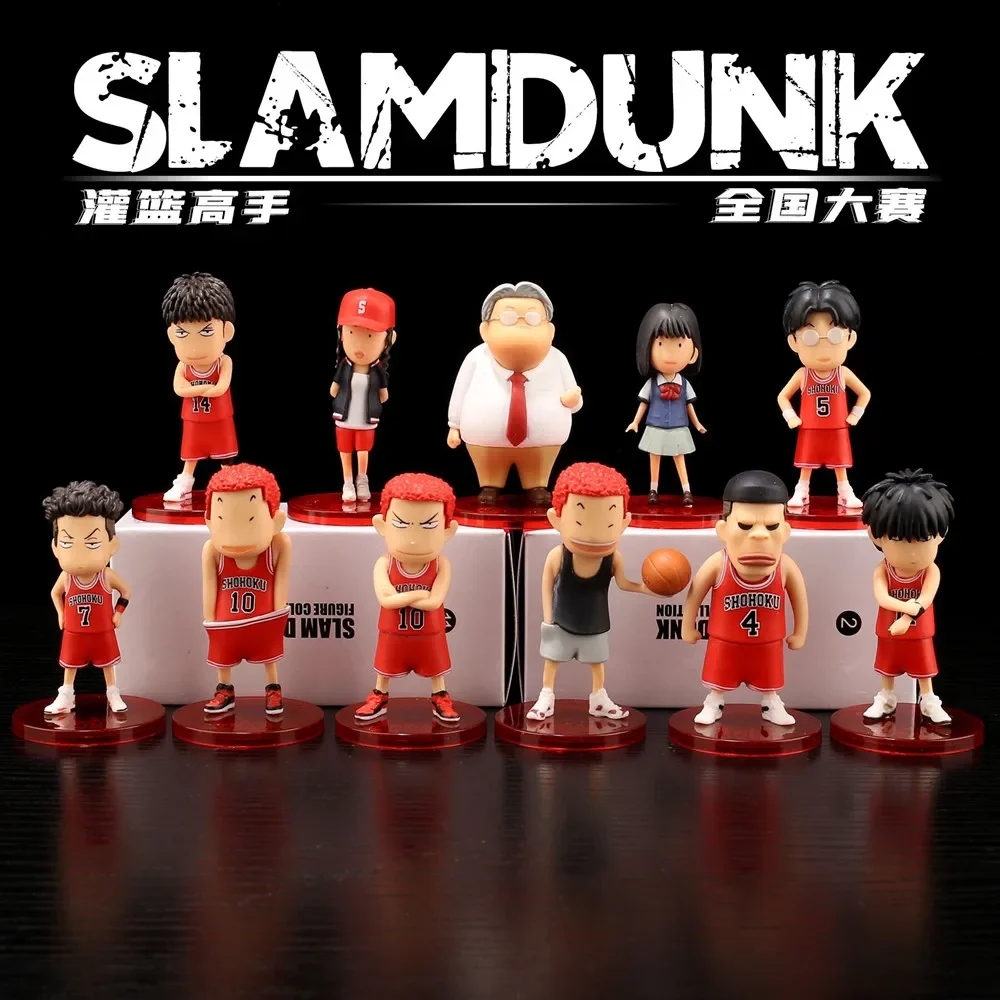 

7cm Slam Dunk Anime Figures Sakuragi Hanamichi Basketball Team Figure Cute Q Figurine Pvc Statue Model Doll Collectible Gifts