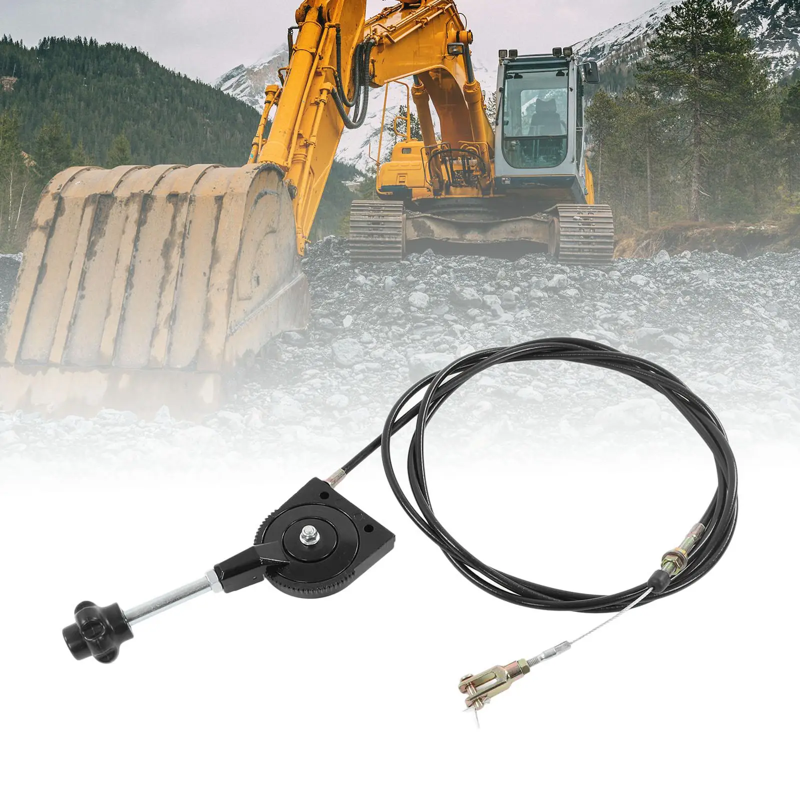 Excavator Manual Throttle Cable Easy Install Accessories with Knob Heavy