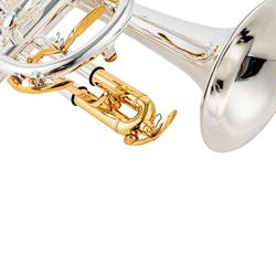 AUROSUS ACR-8358S Silver Plated Double Trigger Cornet Horn B-Flat Monel Valve W/Case