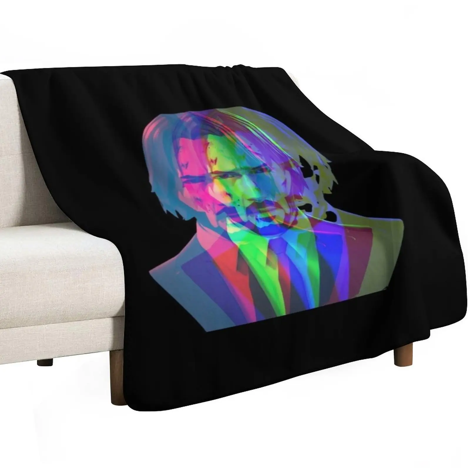 مرحبًا باسمي هو بابا ياجا/اسم علامة جون ويك رمي بطانية سرير عتيق يغطي بطانيات أنيمي الشتوية الدافئة #2