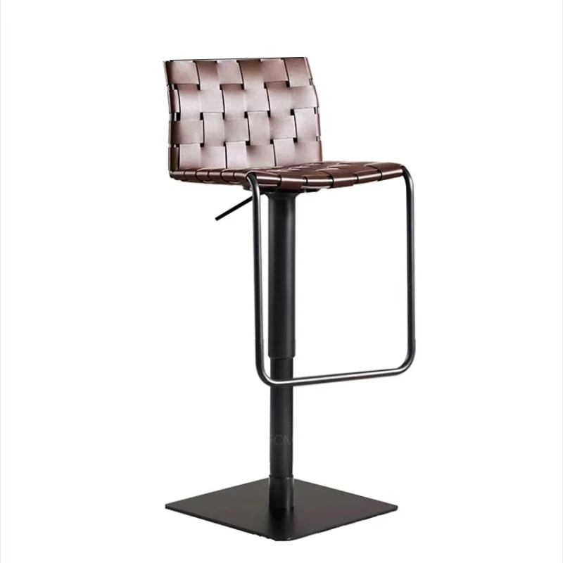 Designer Modern Minimalist Lift Bar Chair Luxury Italian Style High Stool Island Platform Saddle Leather Bar Chair Home 바의자