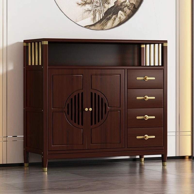 

Entrance cabinet, facing the door, light luxury new Chinese tea cabinet