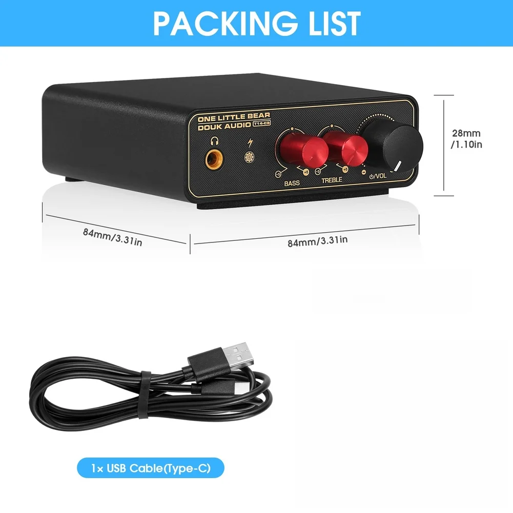 For HiFi For phono Preamp with MM MC Input Support Gold Plated Connectors 3.5mm Headphone Output 5V Power 13.3x9.2x5cm