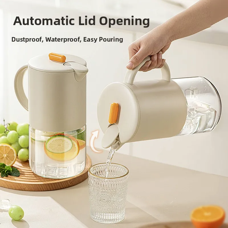 large-capacity-glass-cold-water-pot-food-grade-for-tea-brewing-and-fruit-juice-storage-home-use-auto-open-and-close