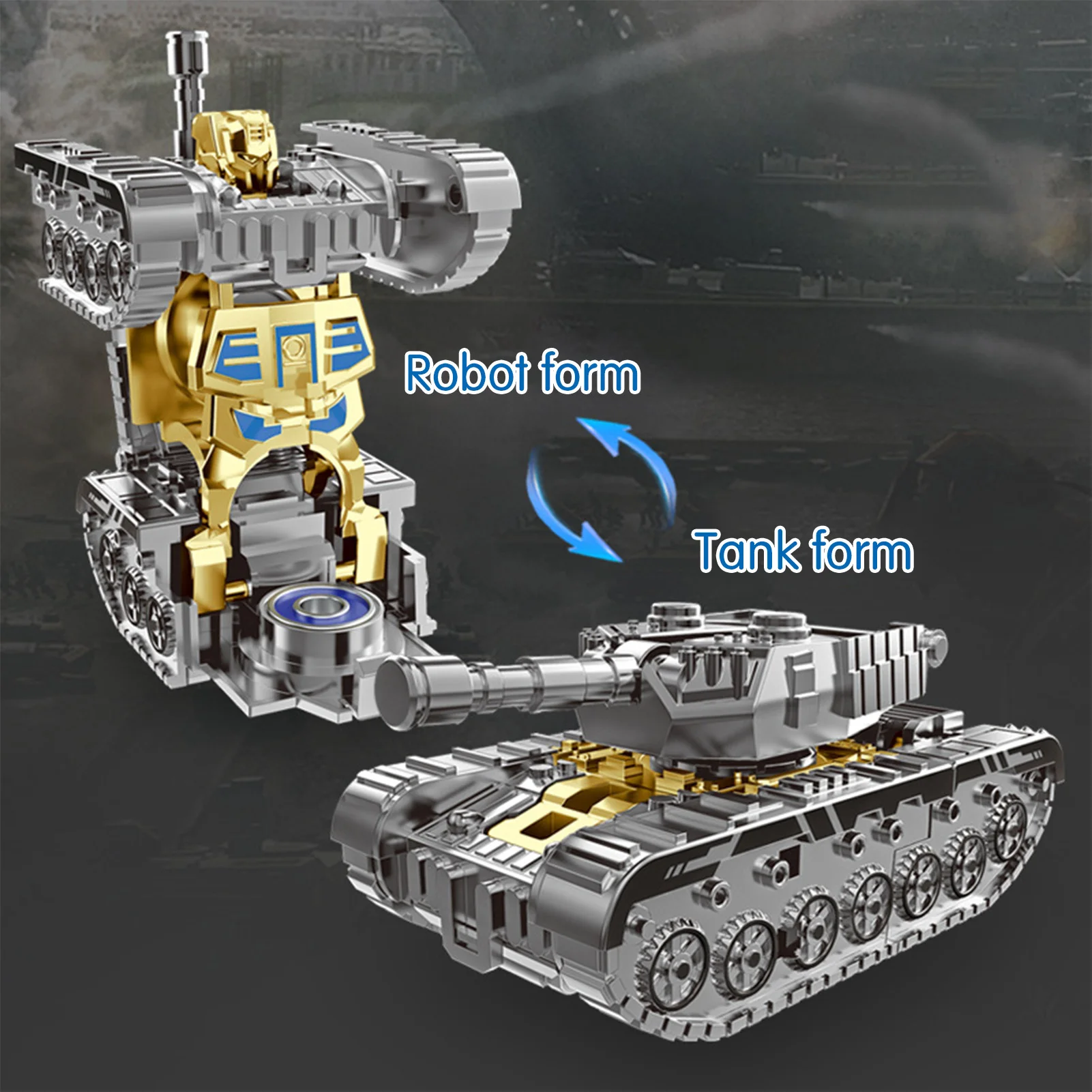 ألعاب تململ سبينر روبوت خزان قابلة للتحويل، ألعاب إبداعية للأطفال، جيروسكوبي، تشوه محاكاة نموذج الجيش السائبة