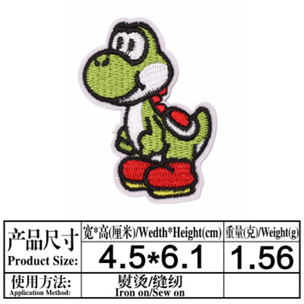 Cartoon Characters Icon Ironing Patch Anime Game Figure Dinosaur  Mushroom Applique Embroidery DIY Accessories Clothes Patch