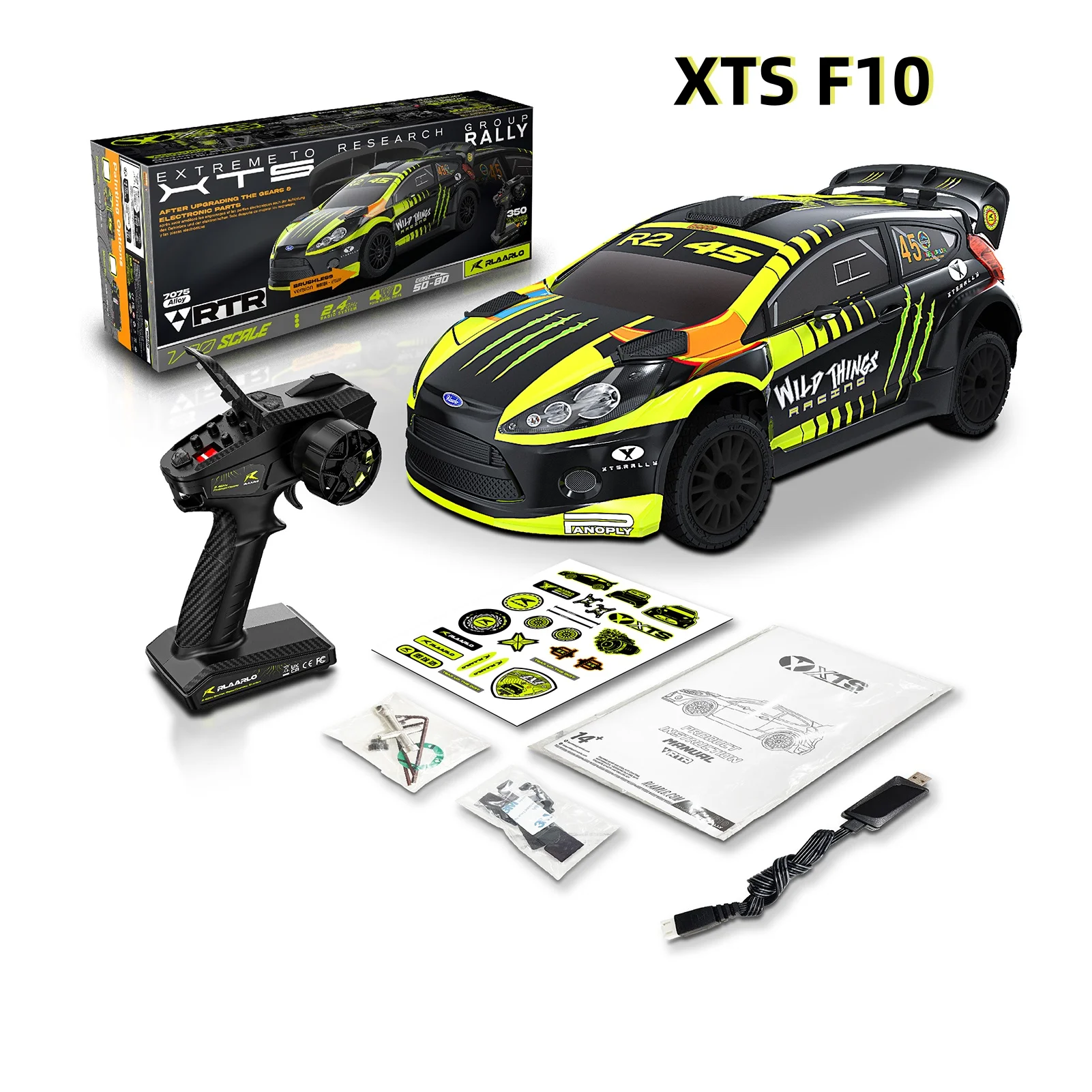XTS F10 Rally RC Car 1/10 Remote Control Car Electric 4WD Drift Racing Off-road Simulation Model RTR Children's Toy Gift