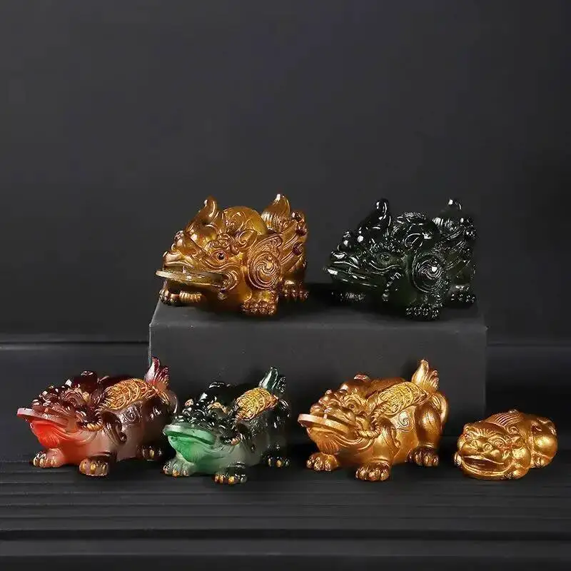 Thé à la capture de richesse à couleur changeante, pulvérisation d'eau pour animaux de compagnie, Pixiu, service à thé créatif et durable, accessoires de richesse roulant Premium