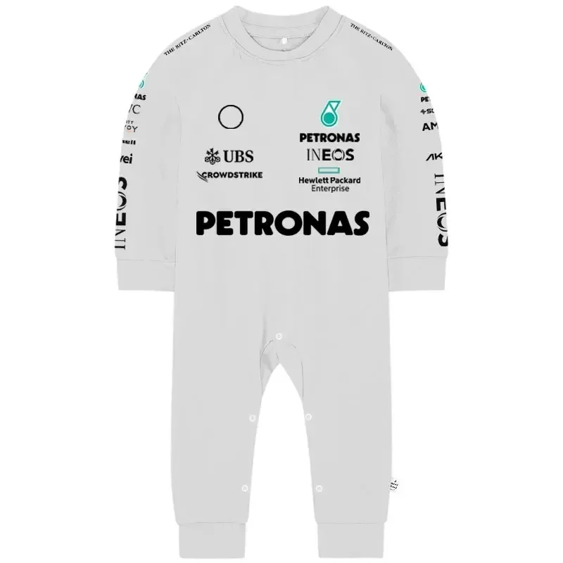 رومبير رياضي لموسم 2025 للأطفال F1 Racing Lewis 44 George 63 سائق ربيع الخريف أسود صبي فتاة أطفال