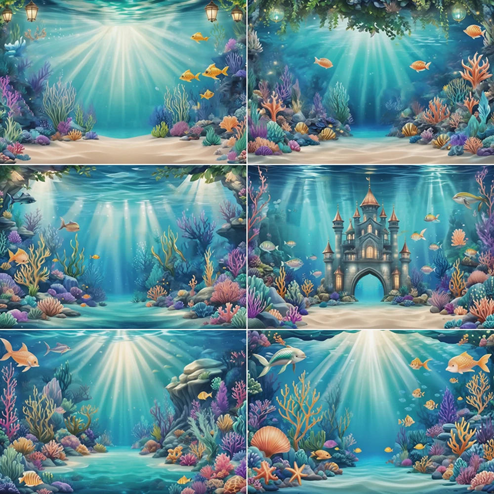 

MOON.QG Fairytale Flower Garden Photography Background Castle Cartoon Colorful Photocall Backdrop Baby Studio Photobooth