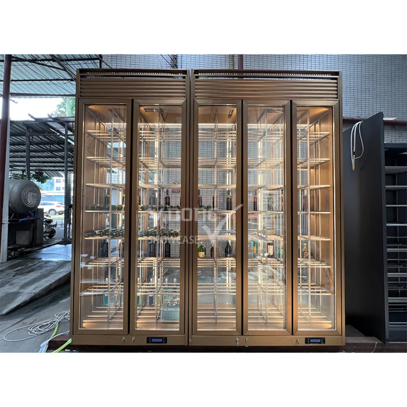 

custom.High quality wine display cabinet with wine shop furniture tall wine cabinet