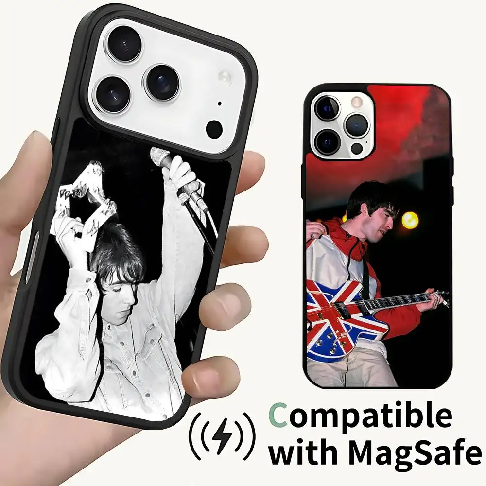 

Singer L-Liam G-Gallagher Phone Case For iPhone 17,16,15,14,13,12,11,Pro,Max,Plus,Mini,SE4,E Magnetic Magsafe Wireless Charging