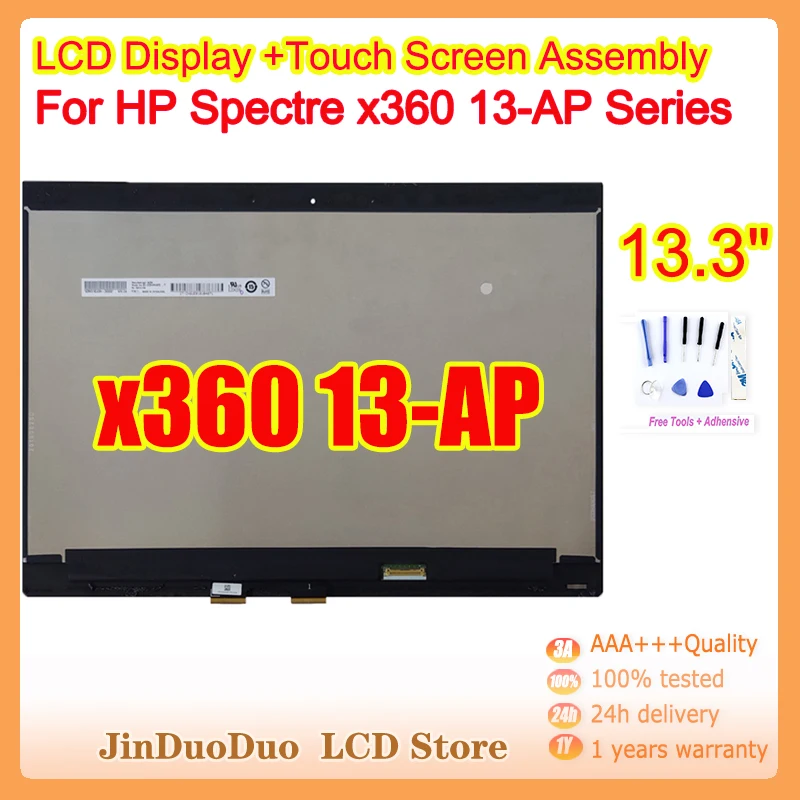 

13.3"Original For HP Spectre x360 13-AP LCD Display Touch Screen Digitizer For HP x360 13-AP Display B133HAN05.7 M133NVF3 Screen