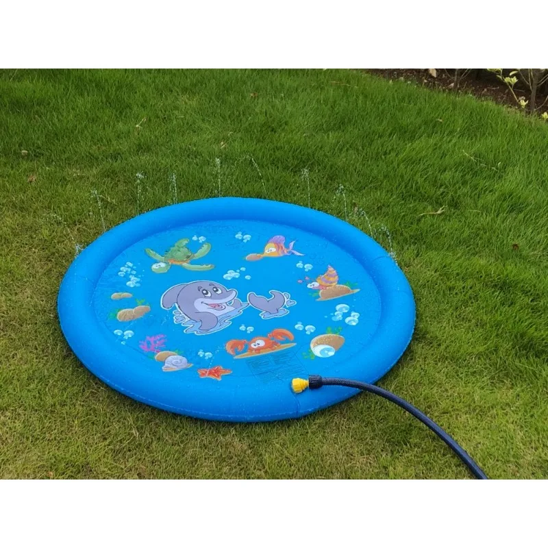 100/170 CM Kinder Spielen Wasser Matte Sommer Strand Aufblasbare Wasser Spray Pad Outdoor Spiel Spielzeug Rasen Schwimmen Pool matte Kinder Spielzeug