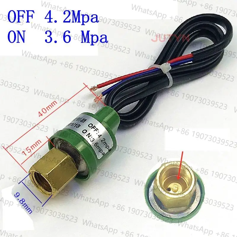 R410A Air Conditioner parts OFF 4.2Mpa  ON 3.6 Mpa Air Conditioner Refrigeration parts 2 Terminals/Wire Pressure Control Switch