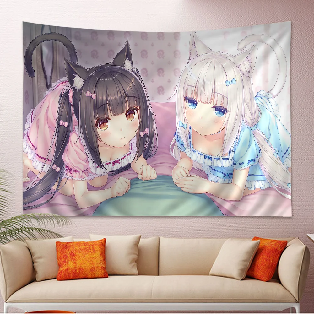 Nekopara Chocola Hanging Bohemian Tapestry Bohemian Wall Tapestries Mandala Cheap Hippie Wall Hanging