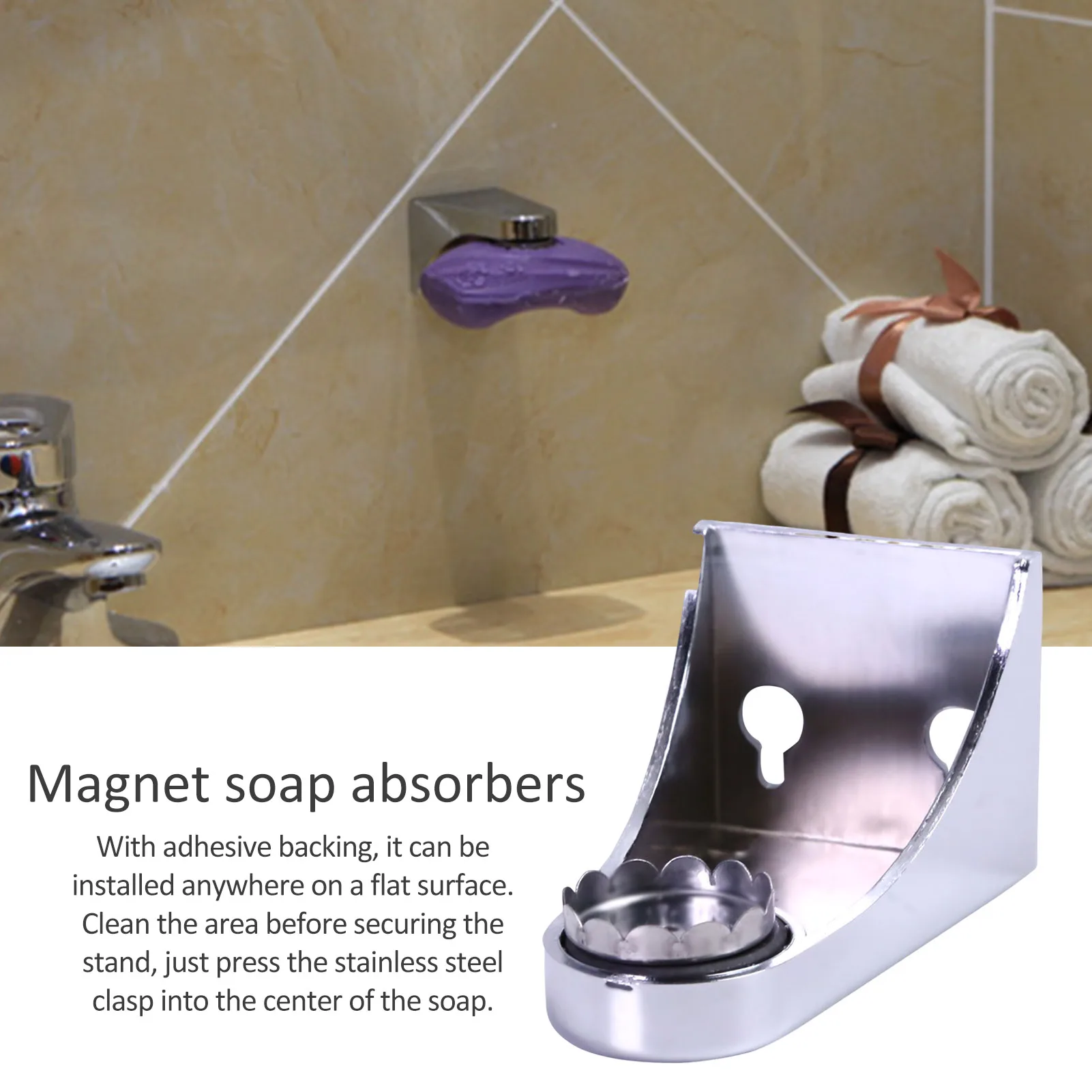 Magnetic Soap Holder Self-Adhesive Soap Dish With Magnet Wall Mounted Hanging Soap Holders For Shower Bathroom Tub And Kitchen