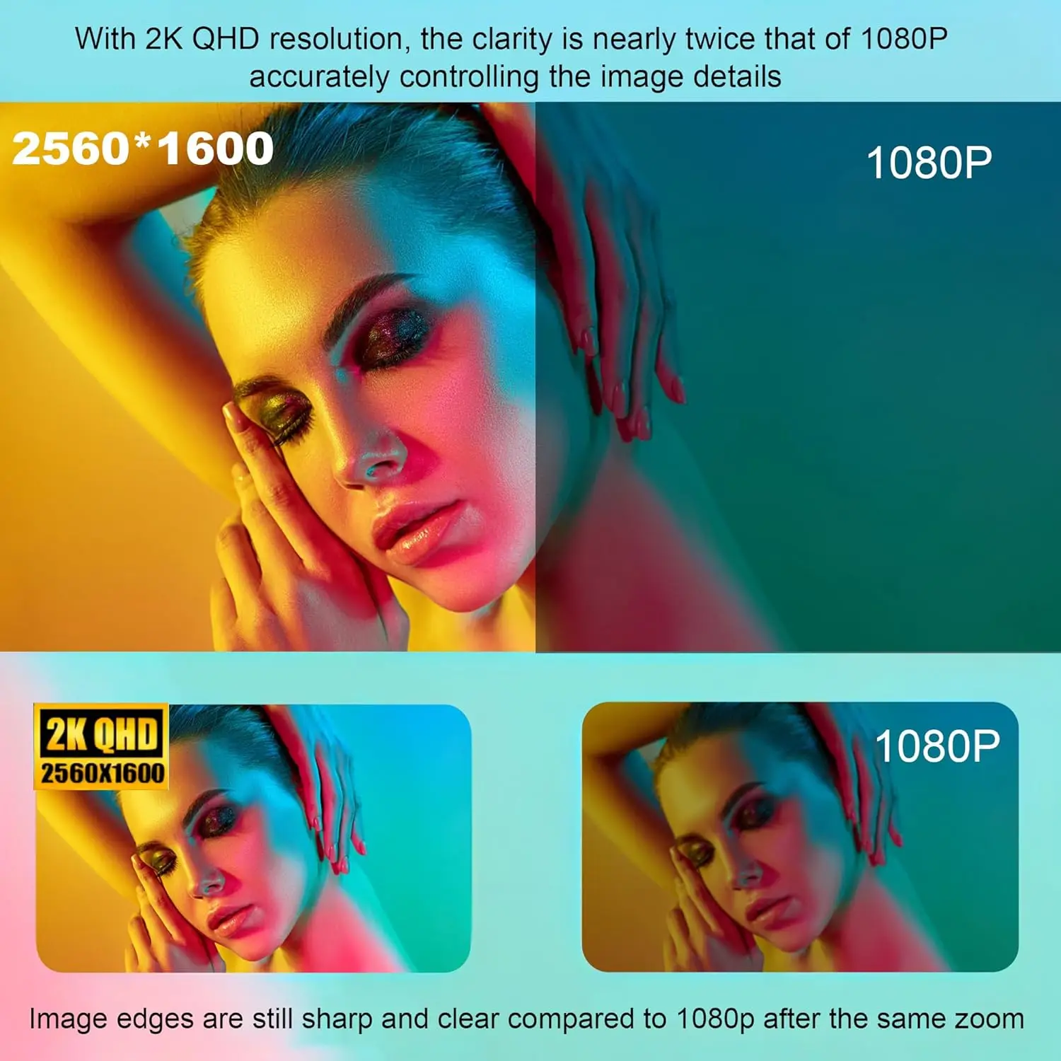 Portable Monitor 9 inch 2K 2560*1600 IPS Touch Screen 73% NTSC USB C HDMI Computer Laptop LCD Monitor for MacBook Phone Xbox PS5