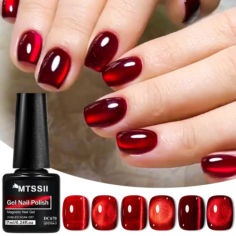 7 ml Red Cat Magnetischer Gel-Nagellack mit Juweleffekt, semi-permanent, Soak Off UV-LED-Gel-Lack, Nagelkunst, Maniküre, DIY-Nagelzubehör