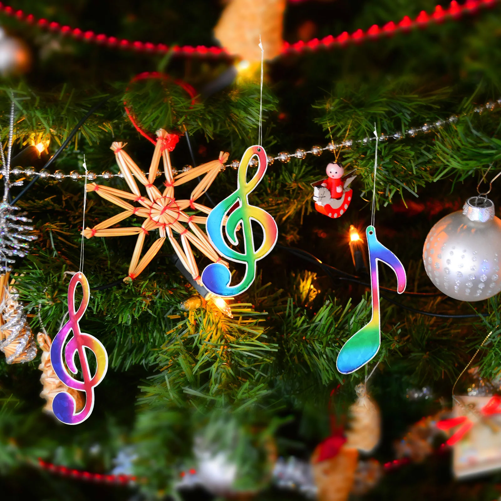 12pcs Music Note Pendant Charms Christmas Tree Ornaments Xmas Party Hanging Decorations music charms music note charms