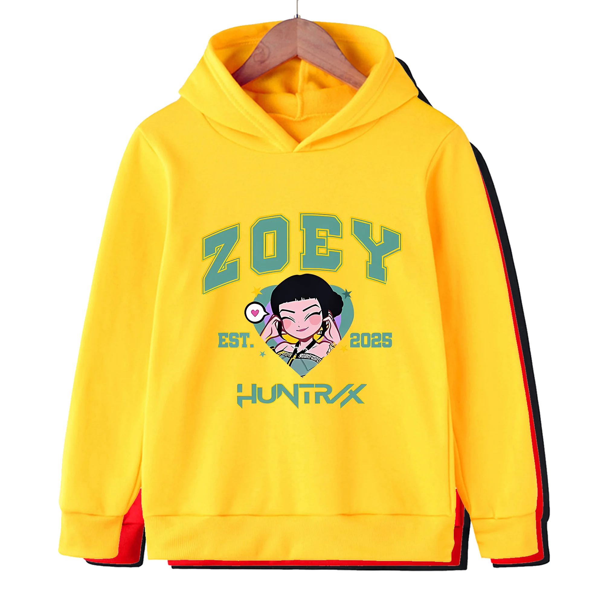 جديد KPop شيطان الصيادين الكرتون موضة عادية الفتيات أفضل هوديي 2025KPop ملابس الأطفال الربيع والخريف هوديي