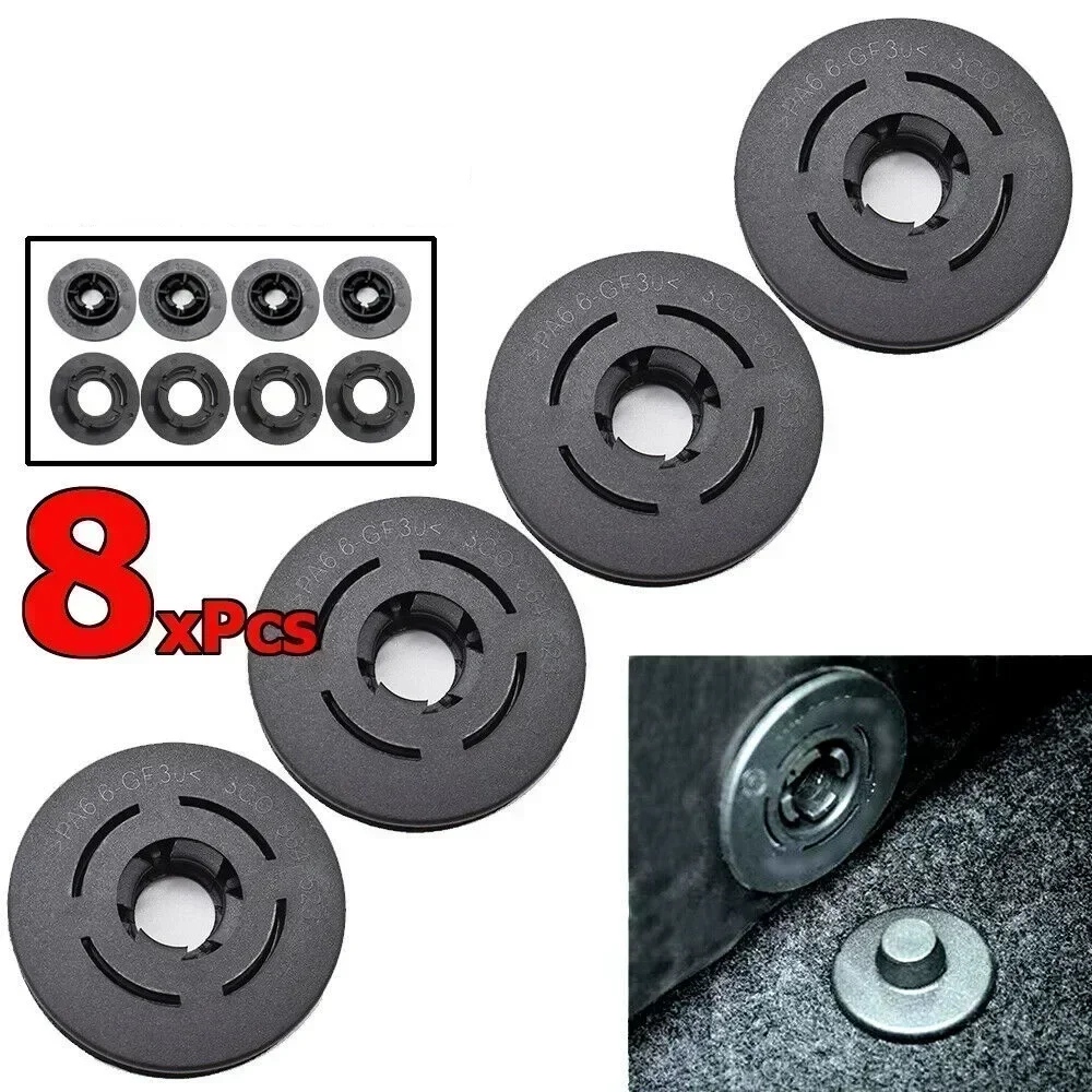 8pcs Car Mat Caret Clips Retention Fixing For Grips Clamps Floor Holders For CC For For GOLF For PASSAT For For A1