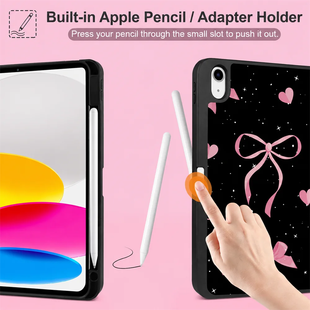 For iPad 12th A16 11th 10th Generation Case Flexible TPU Stand Back Cover For iPad Air 7 6 11