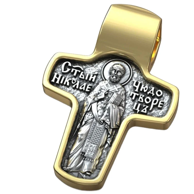 Imagem -05 - Pingente Personalizado do Ouro do Virgin Mary de Jesus Christ Prata Esterlina 925 Contínua Pendente Transversal 12g