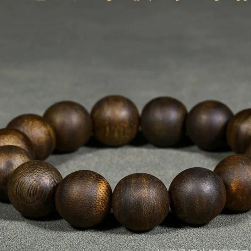 Natural Bracelet Nha Zhuang Old Material Buddha Beads Bracelet Men's High-End Rosary