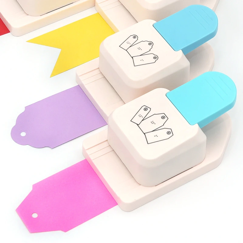 لون عشوائي شنق علامة المرجعية لكمة DIY النقش اللكمات سكرابوكينغ آلة قطع الورق ثقب لكمة مستدير القاطع #1