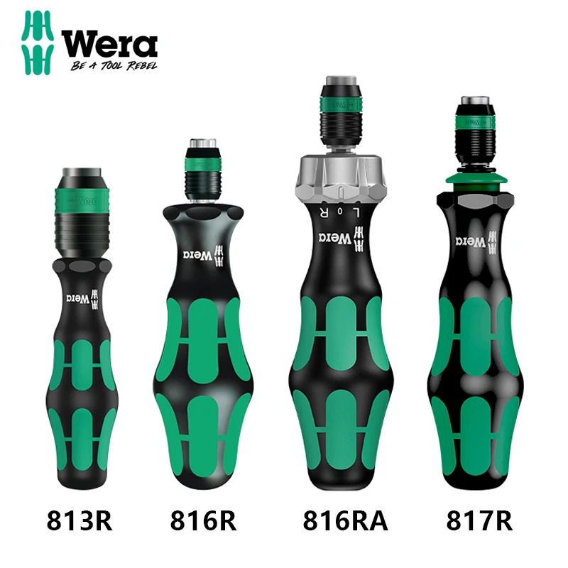 Chave de Fenda de Travamento Automático Wera Suporte de Bits com Mandril de Liberação Rápida Chave de Fenda Catraca Alça Hexagonal 813r 816r 816ra 817r