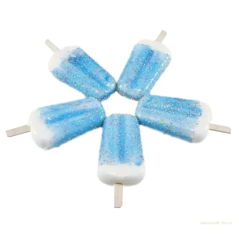 Y4UD False Ice Cream for Shops Staging Decorations Display Props Children Toy Artificial Popsicle Realistic Model