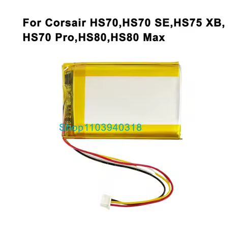 1600mAh Battery For Corsair HS70 Pro,HS70 SE,HS75 XB,HS80 Max Wireless Headphone