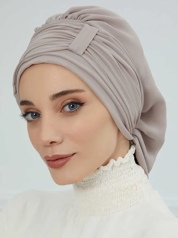 New Plain Muslim Inner Cap Hijabs For Women Solid Hijab Undercap Turban Hat Islamic Muslim Hijabs Patch Designs